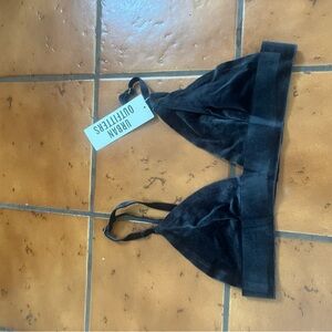 Urban Outfitters Black Velvet Bralette with Tag